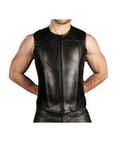 Cargar imagen en el visor de la galería, Men&#39;s Genuine Leather Sleeveless Vest
