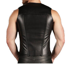 Cargar imagen en el visor de la galería, Men&#39;s Genuine Leather Sleeveless Vest

