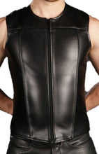 Indlæs billede til gallerivisning Men&#39;s Genuine Leather Sleeveless Vest
