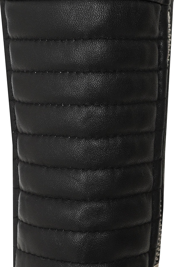 Women's Black Genuine Leather Quilted Jacket