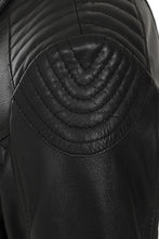 Cargar imagen en el visor de la galería, Ladies Black Genuine Leather Quilted Jacket
