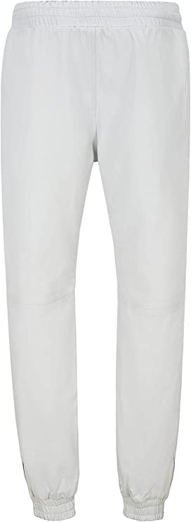 Men's White Leather Joggers pants