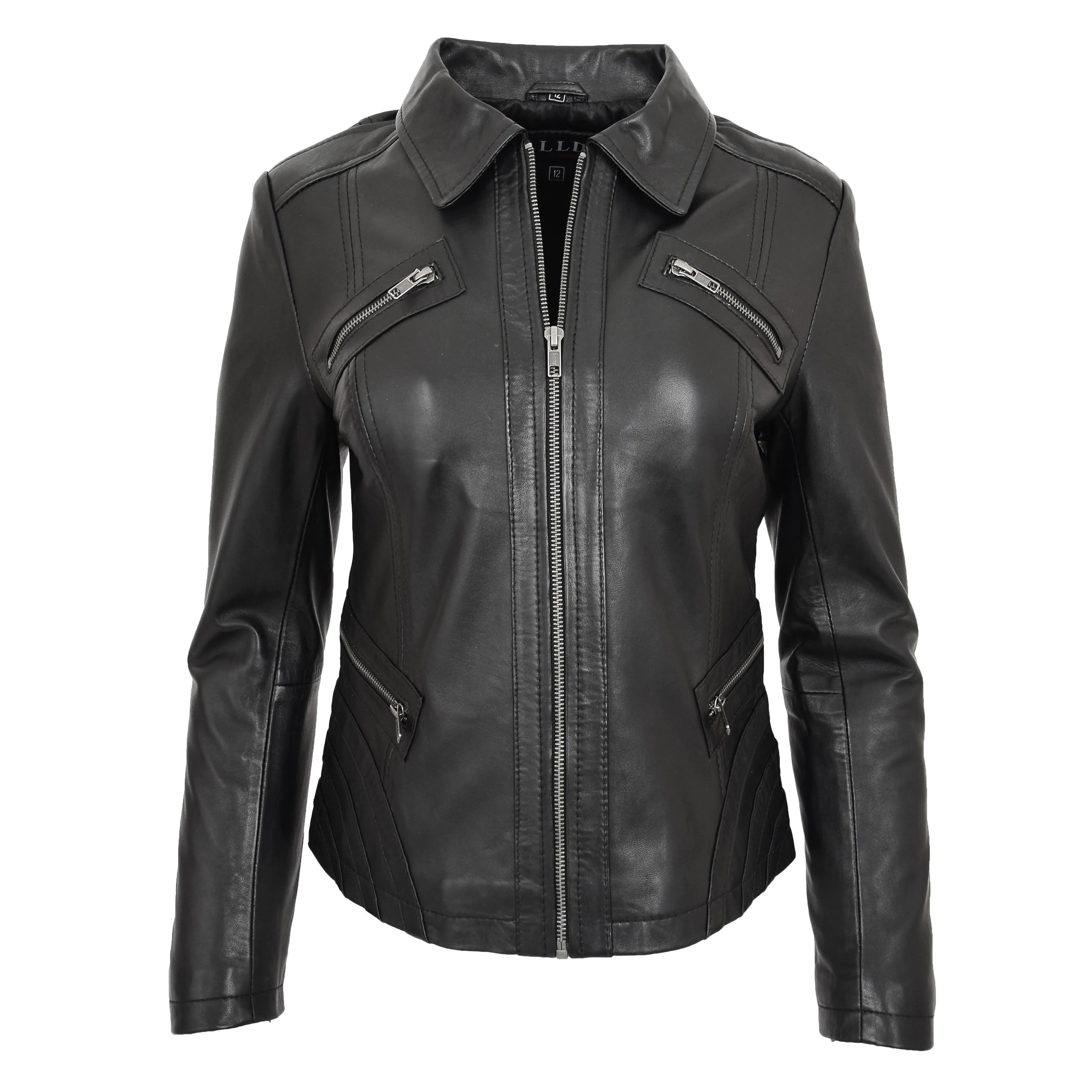 Women's Black Genuine Leather Jacket