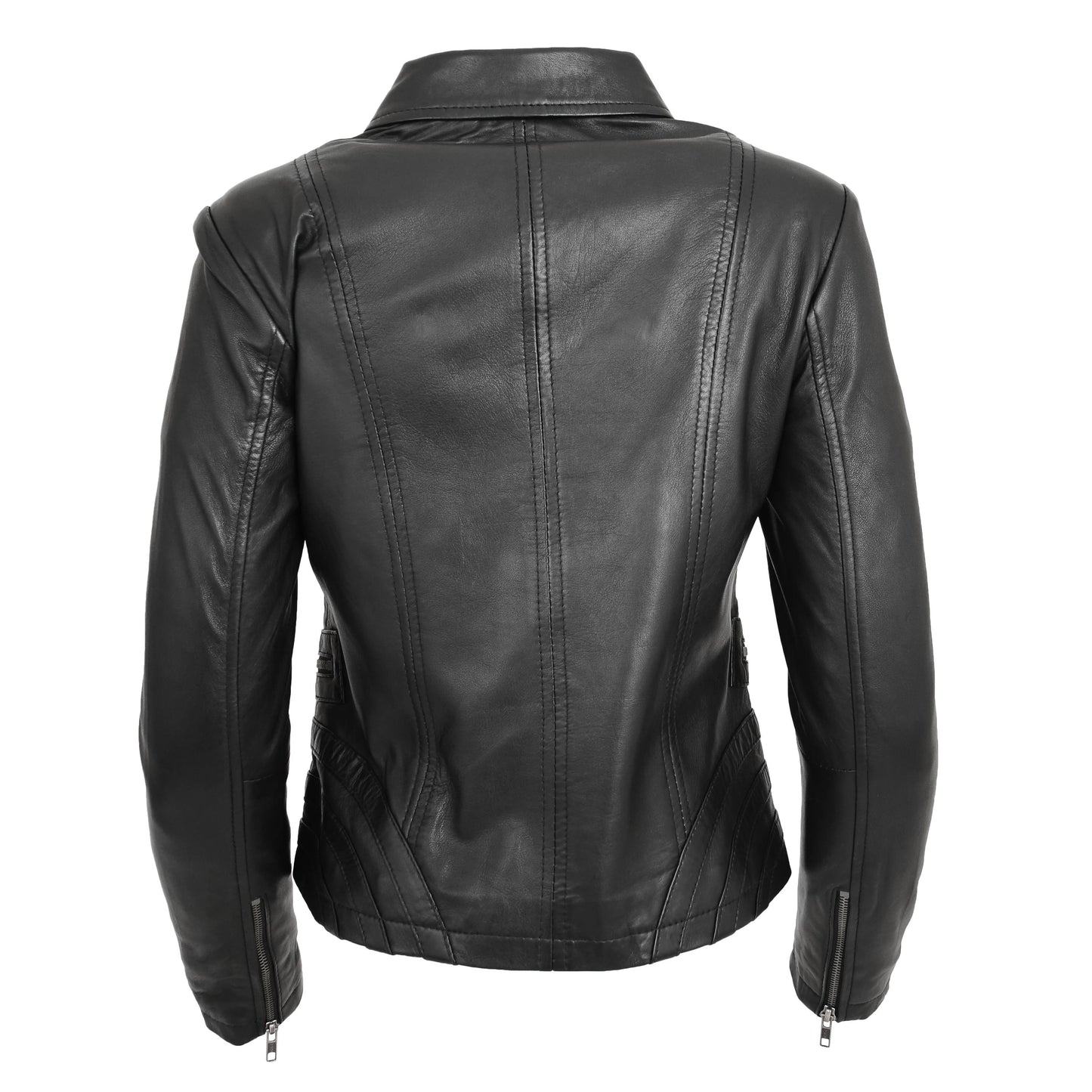 Women's Black Genuine Leather Jacket