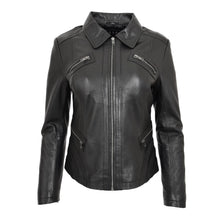 Load image into Gallery viewer, Ladies Black Genuine Leather Jacket
