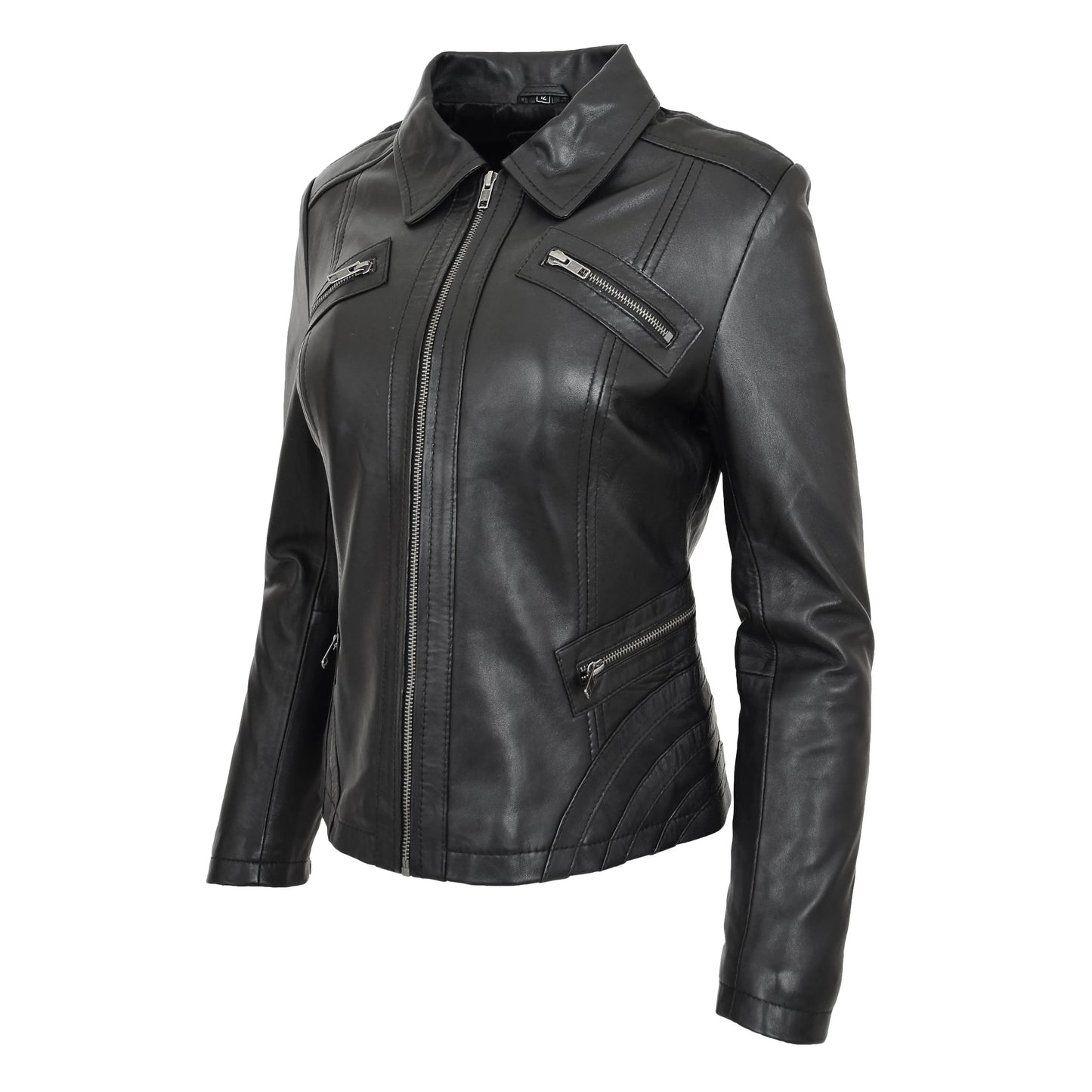 Women's Black Genuine Leather Jacket