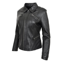 Load image into Gallery viewer, Ladies Black Genuine Leather Jacket
